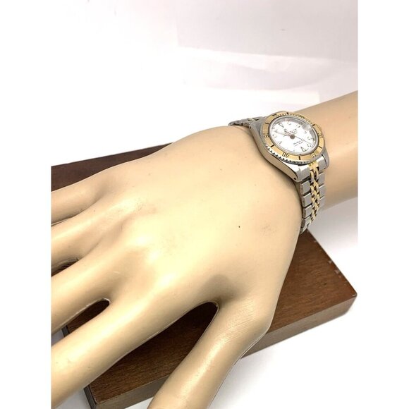 Tudor Women\'s Watch Vintage Swiss Automatic White Dial Two Tone Gold Steel 27mm
